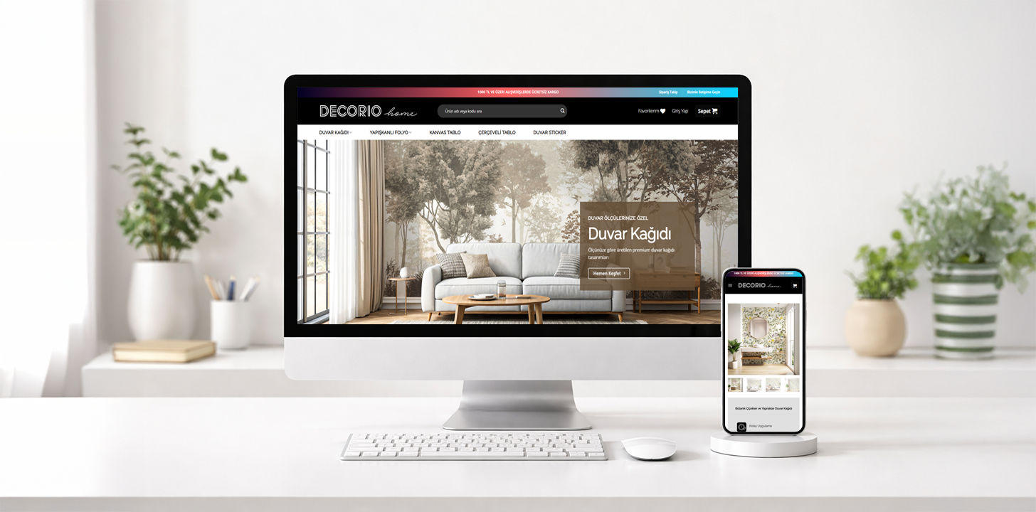 Decorio Home e-ticaret projesi